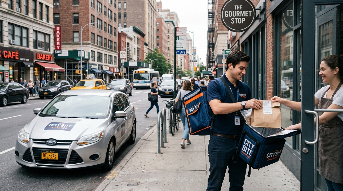 Delivery driver earning money through delivery apps