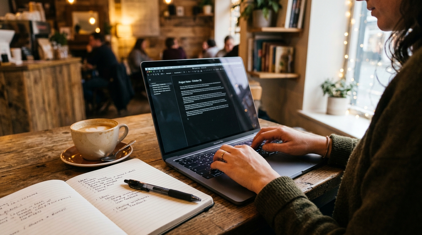 College student doing freelance writing side hustle on laptop to earn money online
