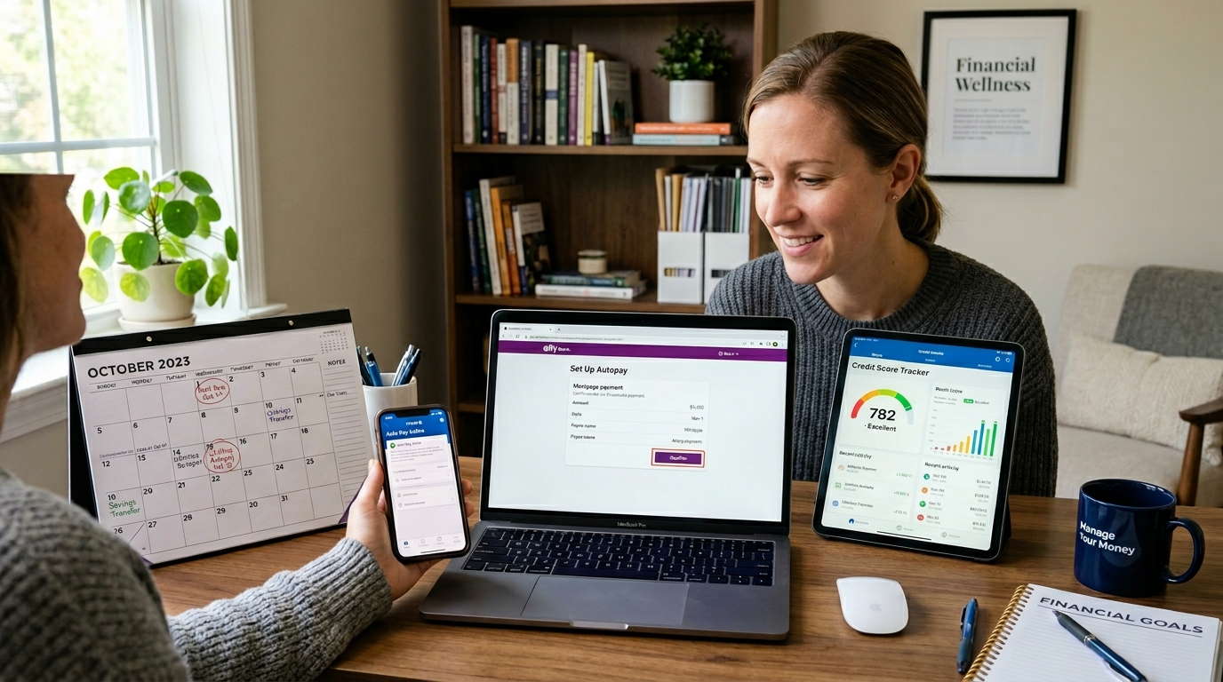 How to use Milestone Credit Card to build credit showing autopay setup and utilization management