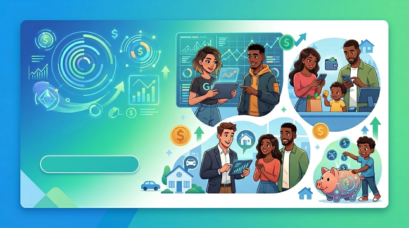 Homepage banner showing simple money tips and personal finance advice for everyday Americans