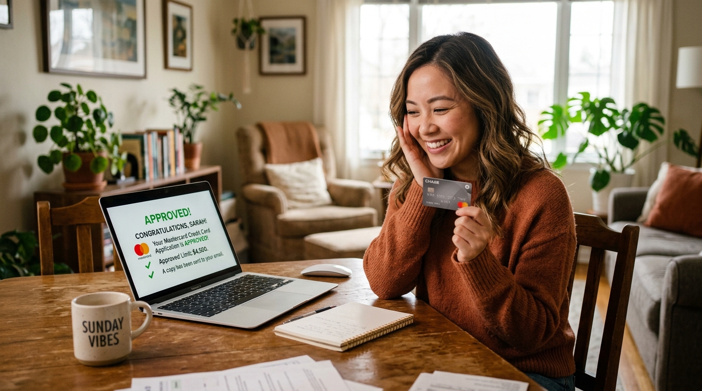 What is Milestone Credit Card TBOM Mastercard showing person approved for bad credit card
