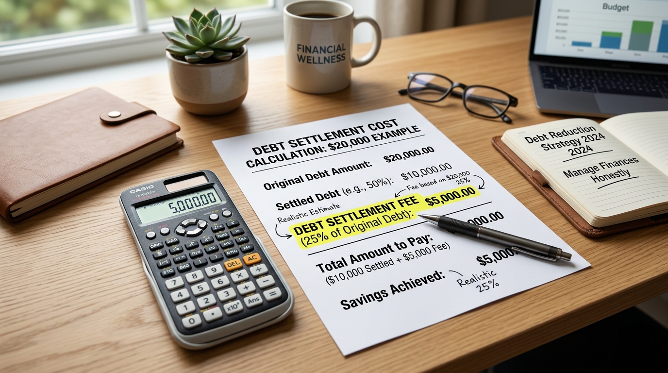 Accredited Debt Relief fees showing real cost breakdown with 25% settlement fee on enrolled debt